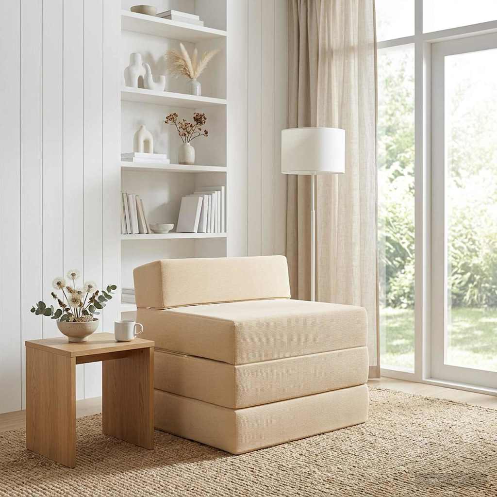 vidaXL Vouwbare Sofa Bed Lichtgrijs 70 x 60 x 63 cm Stof