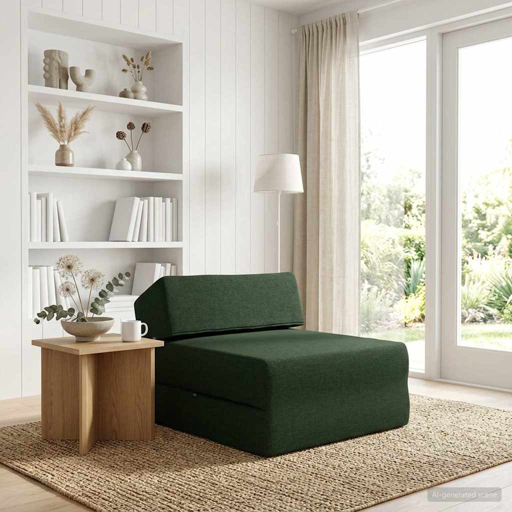 vidaXL Foldable Sofa Bed Light Grey 60 x 70 x 41 cm Fabric