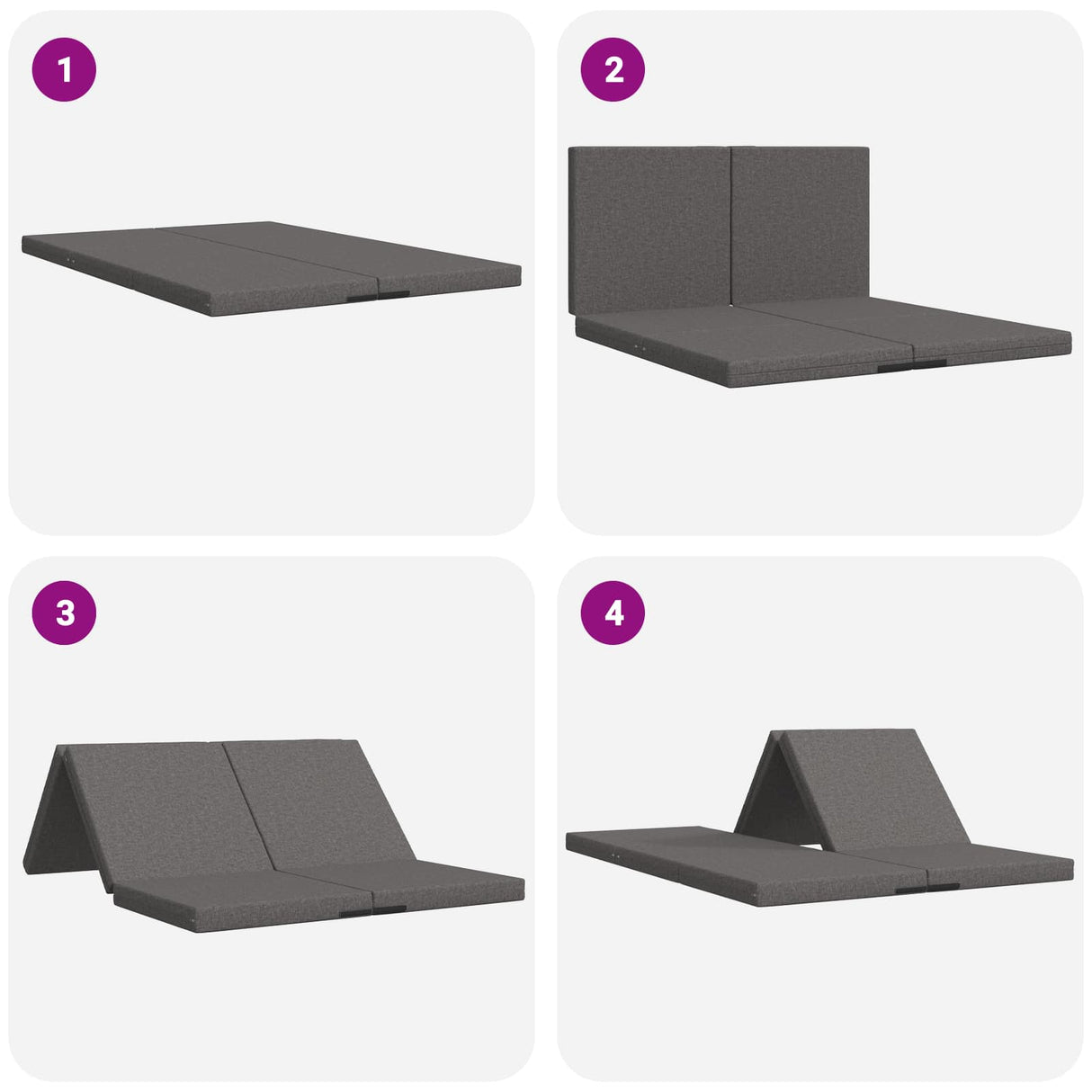 vidaXL Vouwbare Sofa Bed 140 x 67 x 45 cm Lichtgrijs