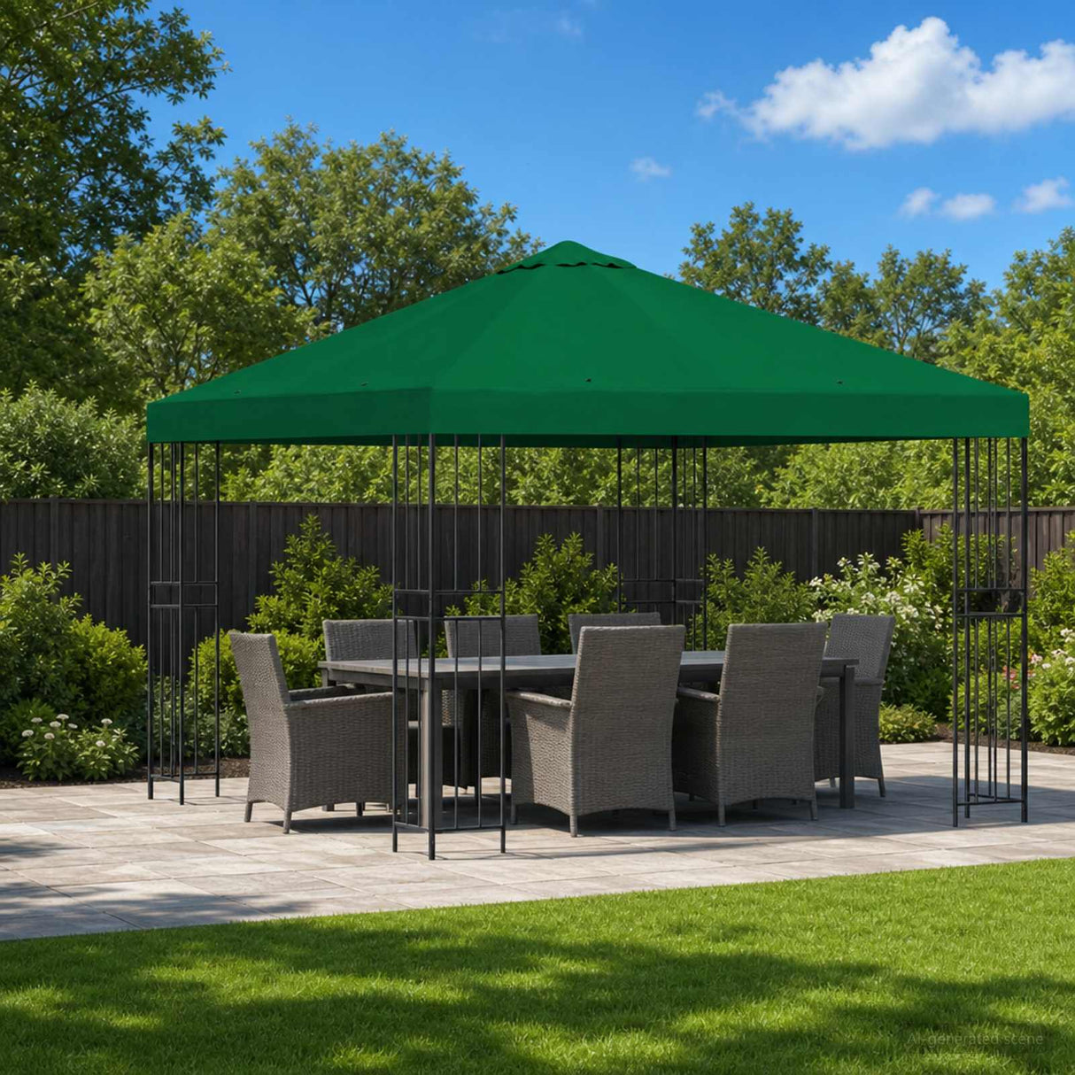 vidaXL Prieel 3 x 3 m Beige Polyester en Staal 190 gsm