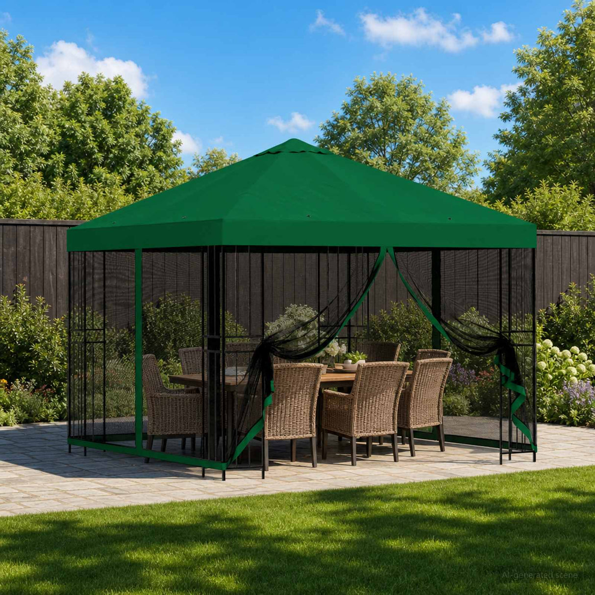 vidaXL Prieel 3 x 3 m Beige Polyester en Staal 190 gsm