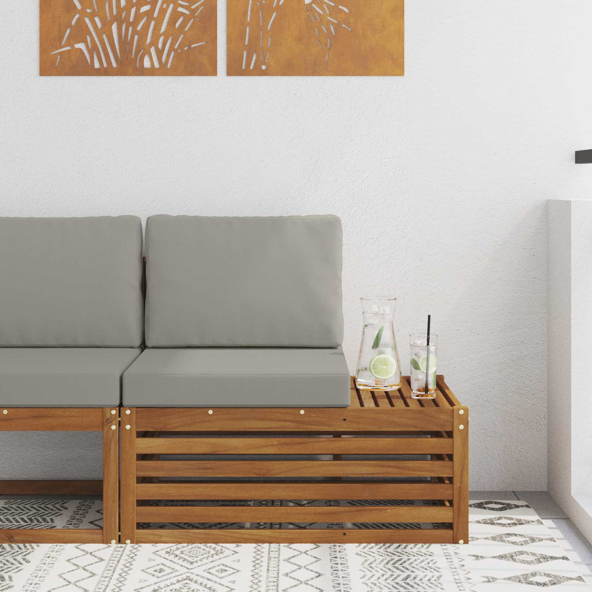 vidaXL Garden Table Solid Acacia Wood Natural 59 x 59 x 37 cm