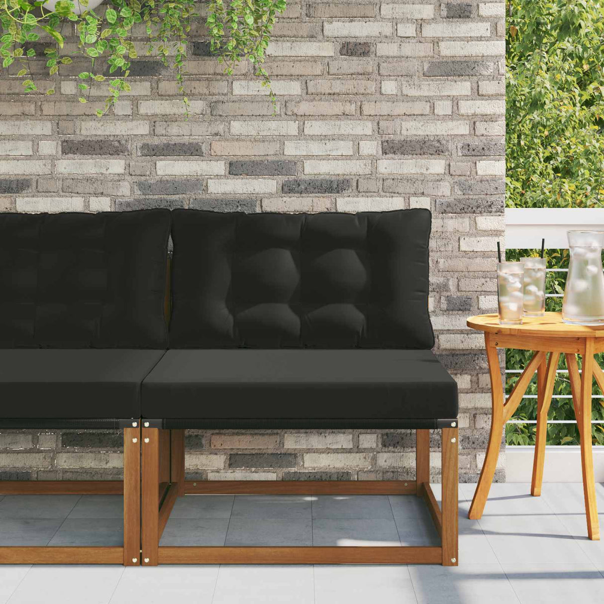 vidaXL Buiten Voetenbank Massief Acacia Hout Naturel
