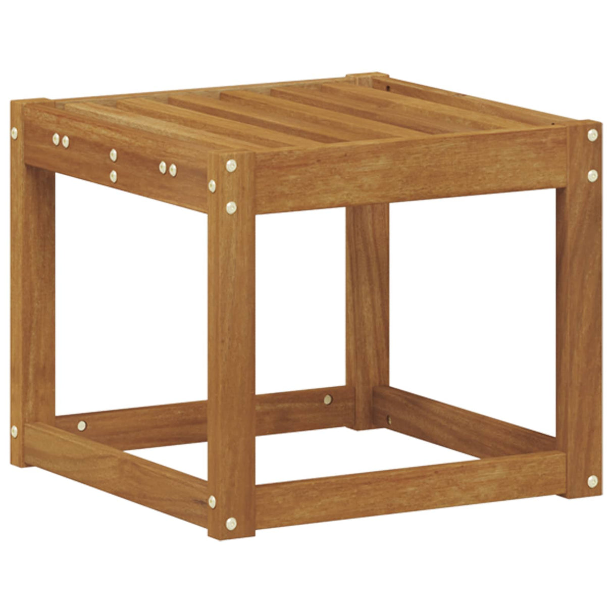 vidaXL Wooden Stool Bench Natural 43 x 43 x 37 cm Solid Acacia Wood