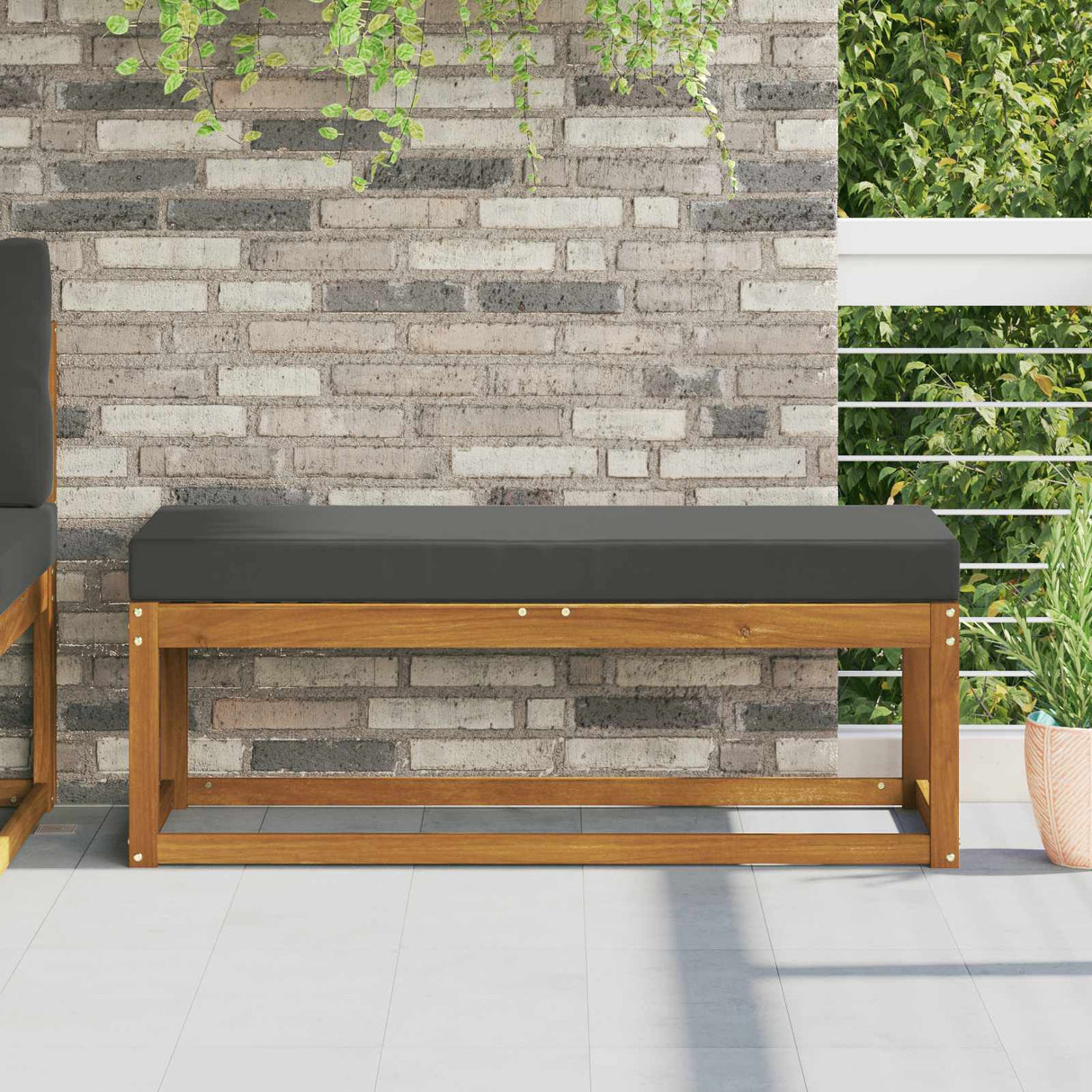 vidaXL Buitenstoel Kussen Antraciet 40 x 40 x 8 cm 100% Polyester