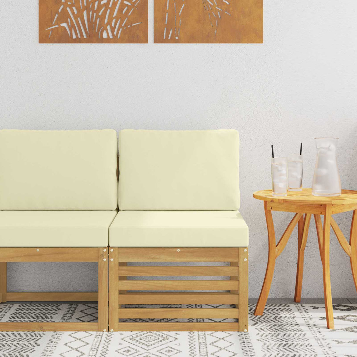 vidaXL Garden Table Solid Acacia Wood Natural 59 x 59 x 37 cm