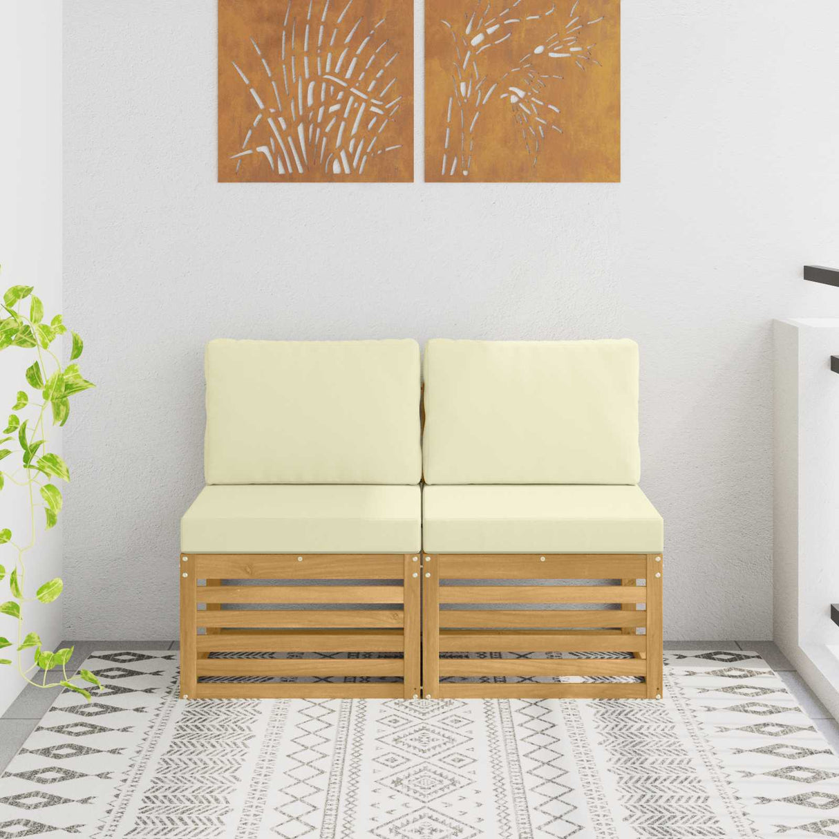 vidaXL Garden Table Solid Acacia Wood Natural 59 x 59 x 37 cm