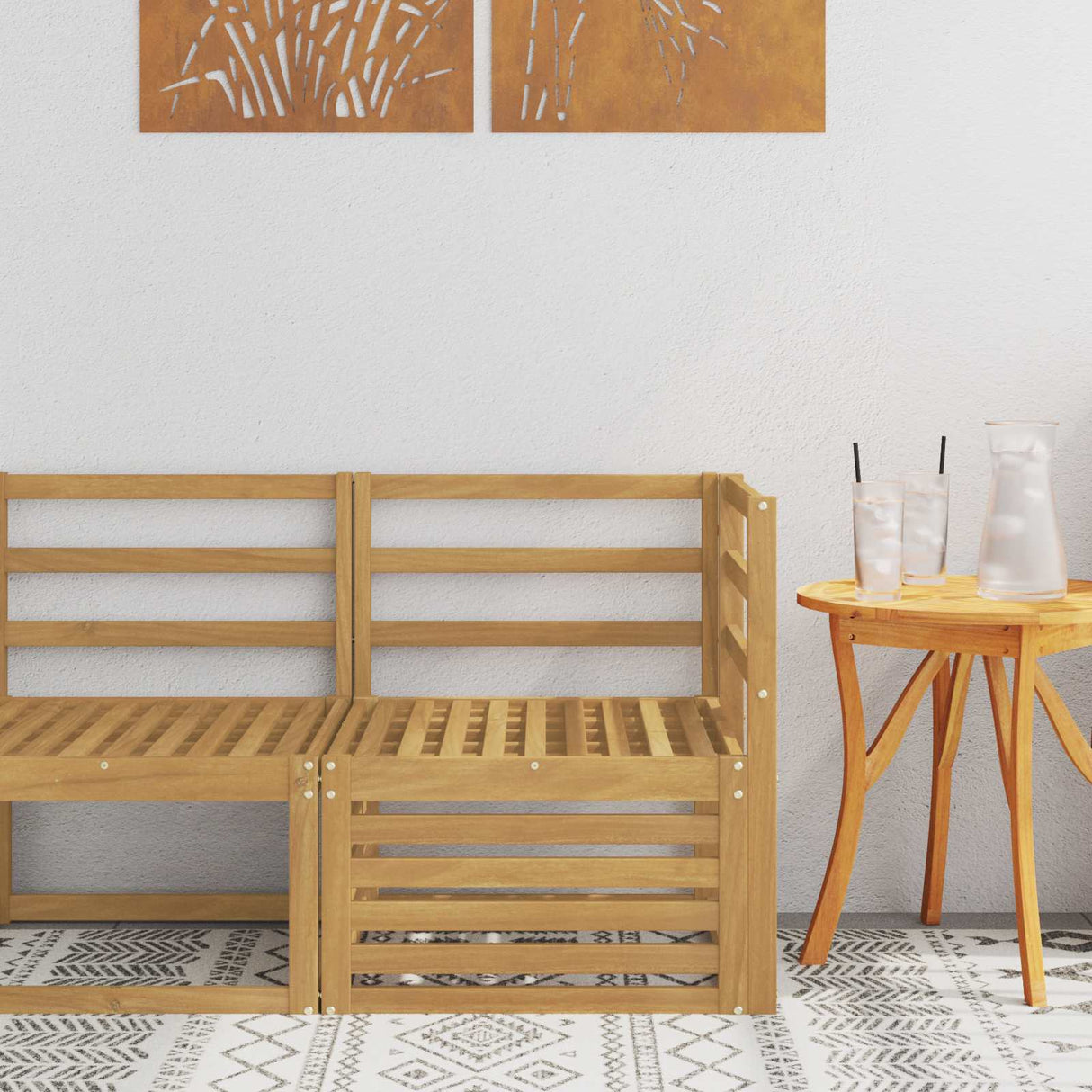 vidaXL Garden Table Solid Acacia Wood Natural 59 x 59 x 37 cm