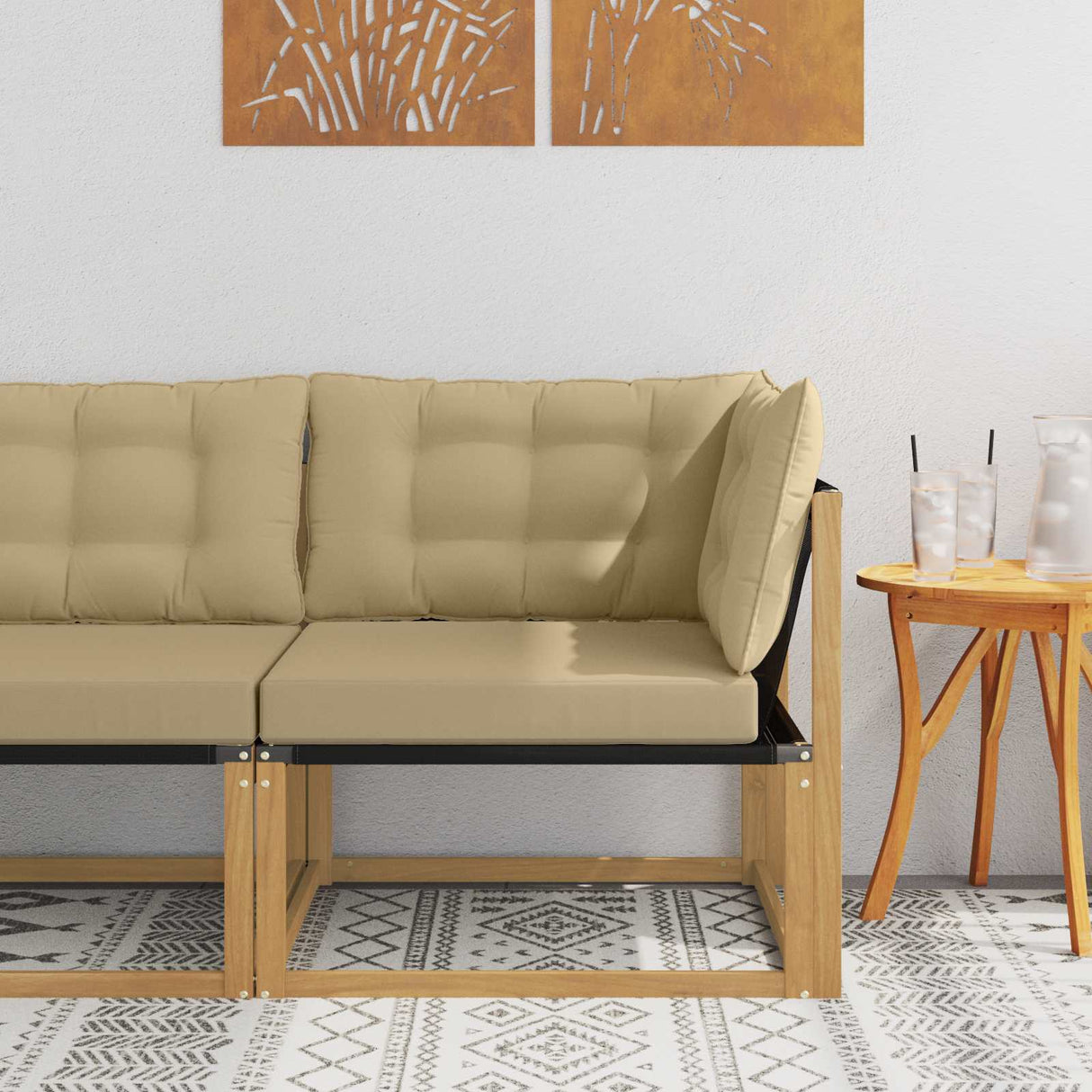 vidaXL Buiten Voetenbank Massief Acacia Hout Naturel