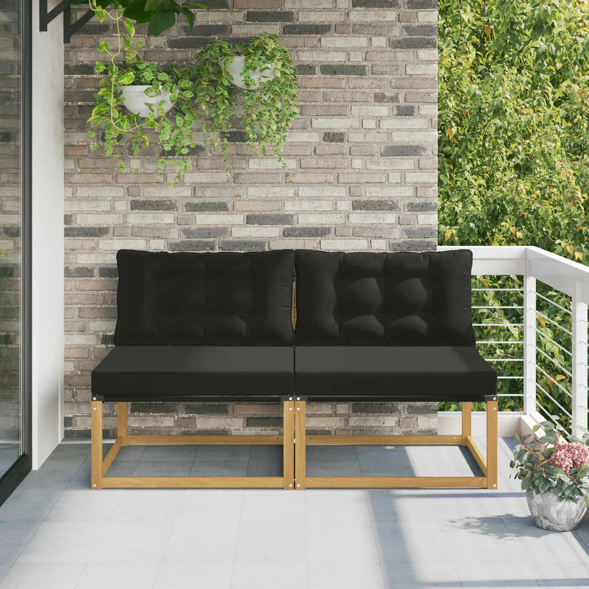 vidaXL Buiten Voetenbank Massief Acacia Hout Naturel