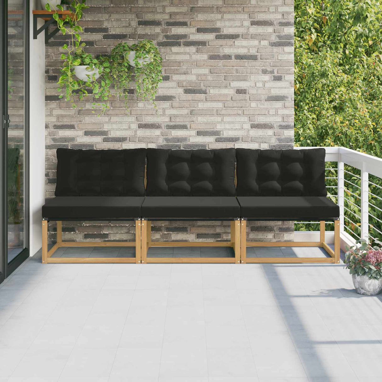 vidaXL Buiten Voetenbank Massief Acacia Hout Naturel