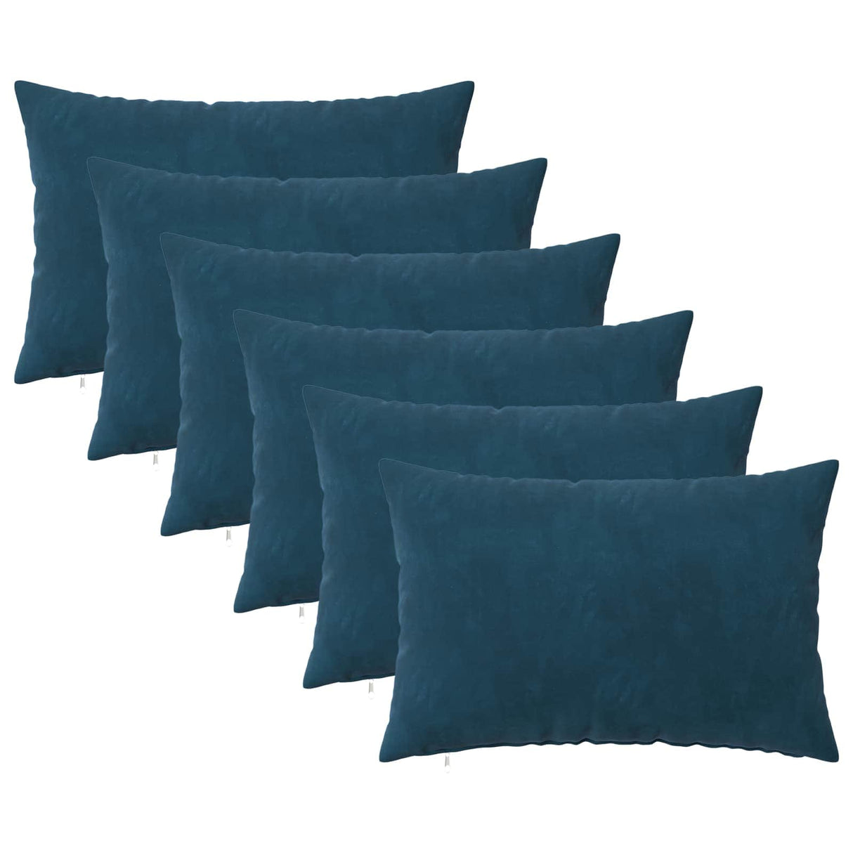 vidaXL Kussensloop 2 pcs HEERLEN Blauw 30 x 30 cm Fluweel