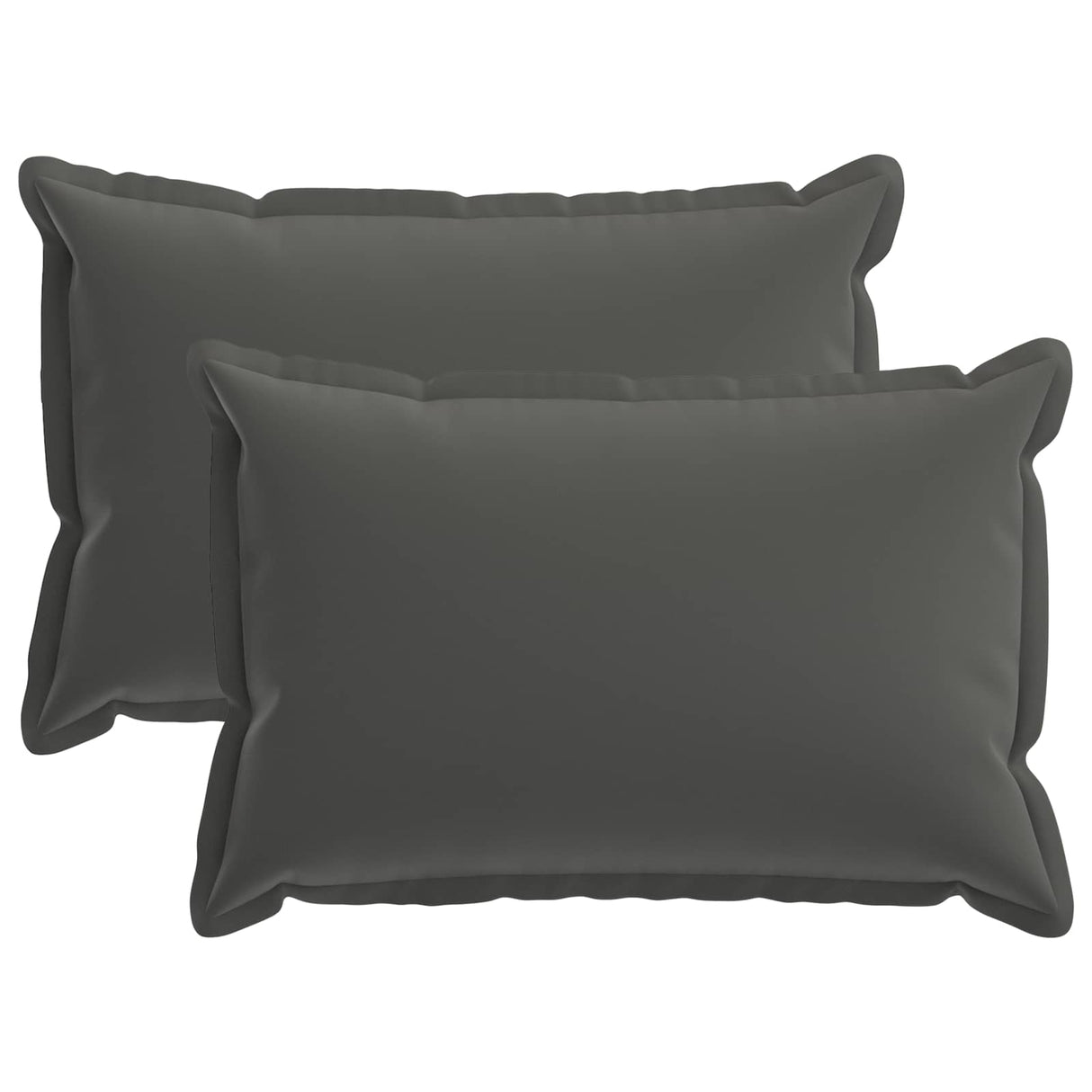 vidaXL Pillowcase 2 pcs WOOD Anthracite 30 x 30 cm Polyester