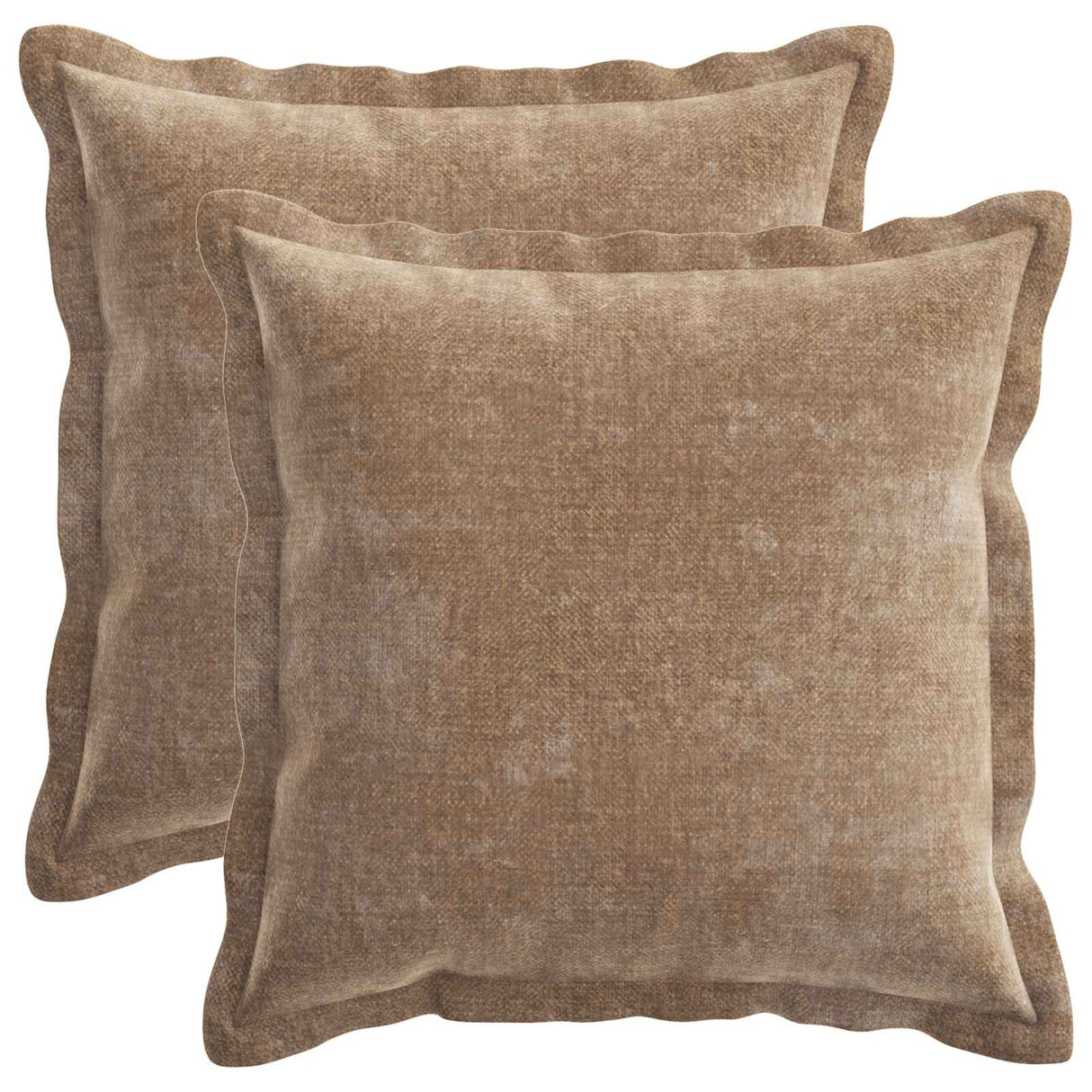 vidaXL Kussensloop 2 st HOUTEN Donkergrijs 30 x 30 cm Chenille Stof