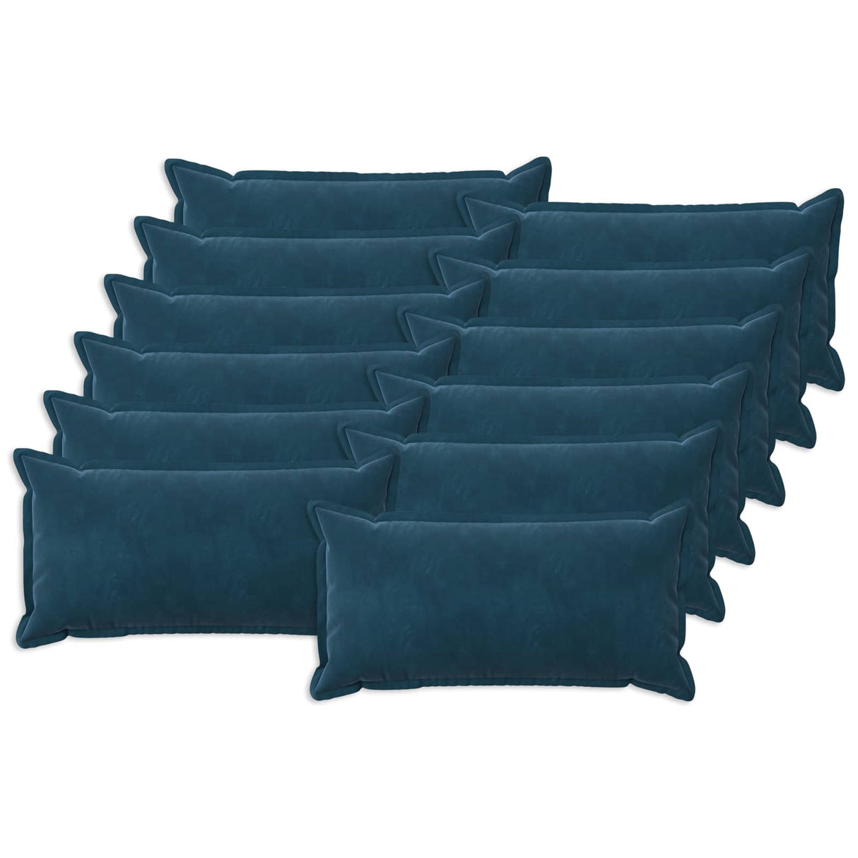 vidaXL Kussensloop 2 pcs HOUTEN Blauw 30 x 30 cm Fluweel