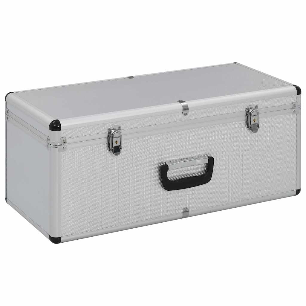 vidaXL Opbergkoffers 2 st aluminium zilverkleurig