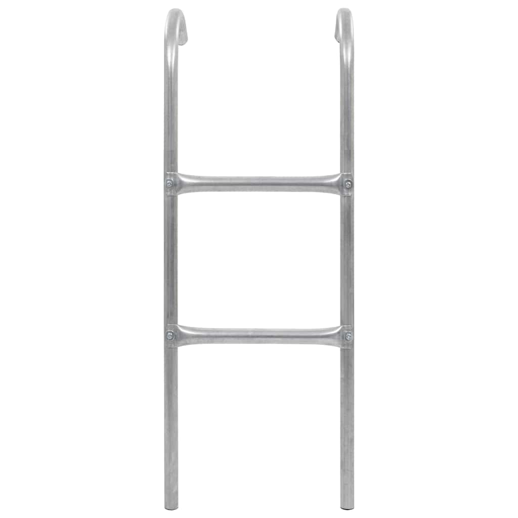 vidaXL Trampolineladder met 2 sporten 72 cm staal zilverkleurig (geschikt voor 65 cm hoogte)