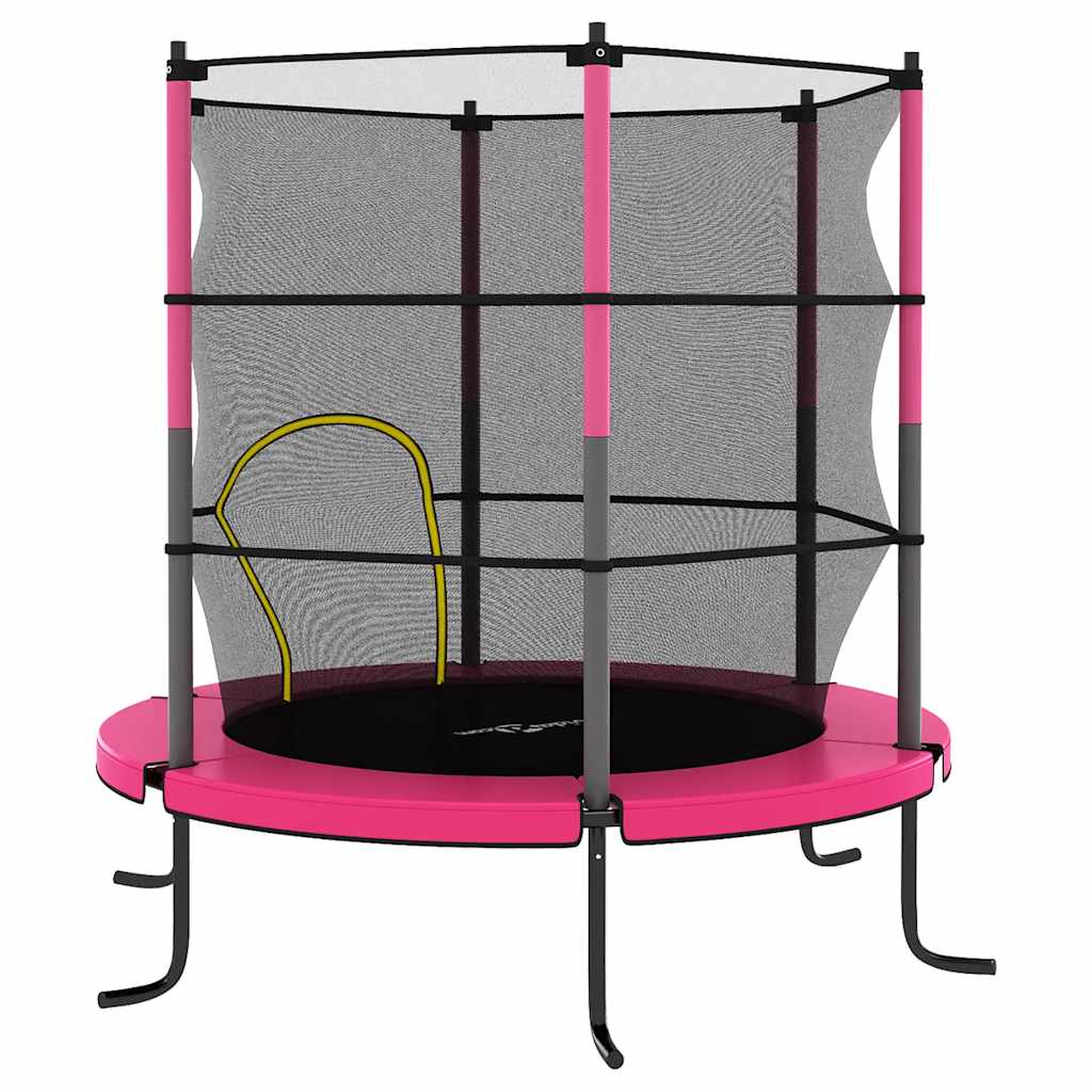 vidaXL Trampoline met veiligheidsnet rond 140x160 cm blauw