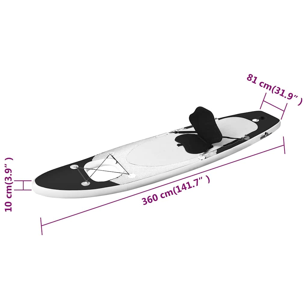 vidaXL Stand Up Paddleboardset opblaasbaar 300x76x10 cm zeeblauw