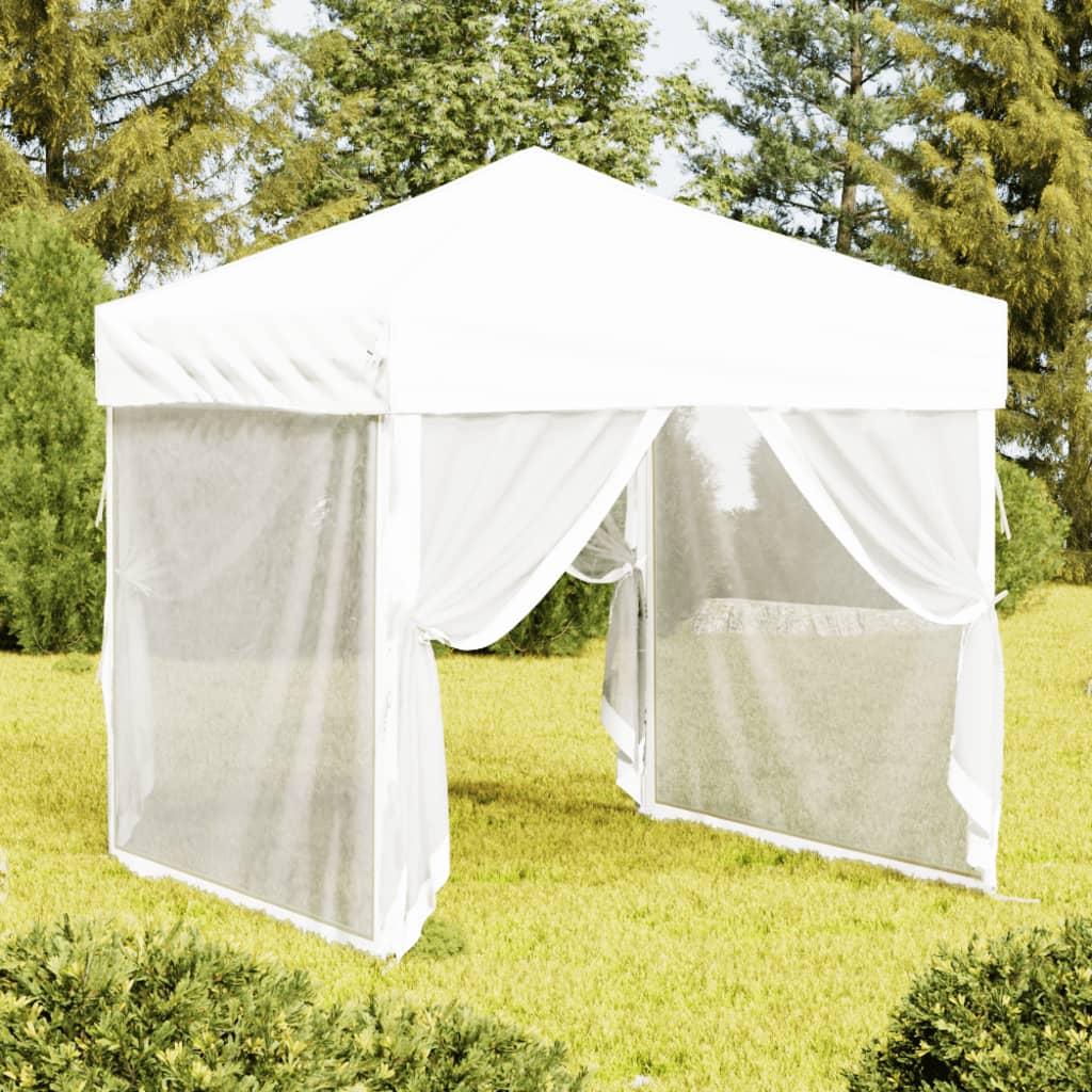 vidaXL Partytent inklapbaar met zijwanden 2x2 m blauw