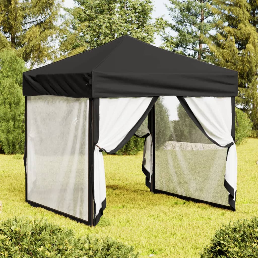 vidaXL Partytent inklapbaar met zijwanden 2x2 m blauw
