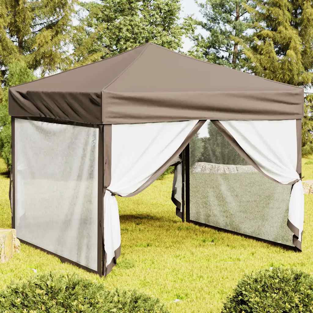 vidaXL Partytent inklapbaar met zijwanden 2x2 m blauw