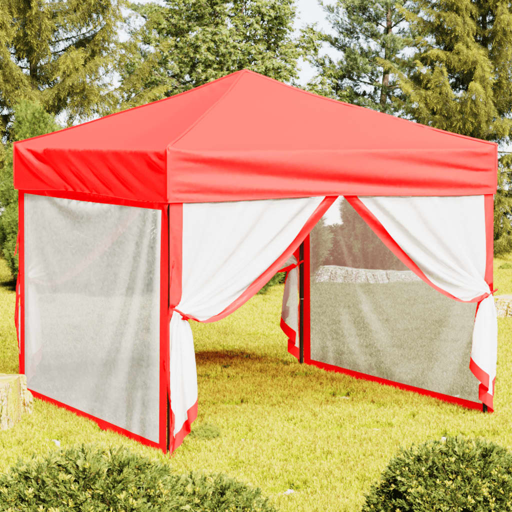 vidaXL Partytent inklapbaar met zijwanden 2x2 m blauw