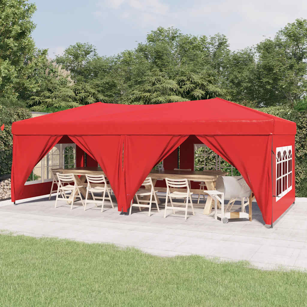 vidaXL Partytent inklapbaar met zijwanden 2x2 m blauw
