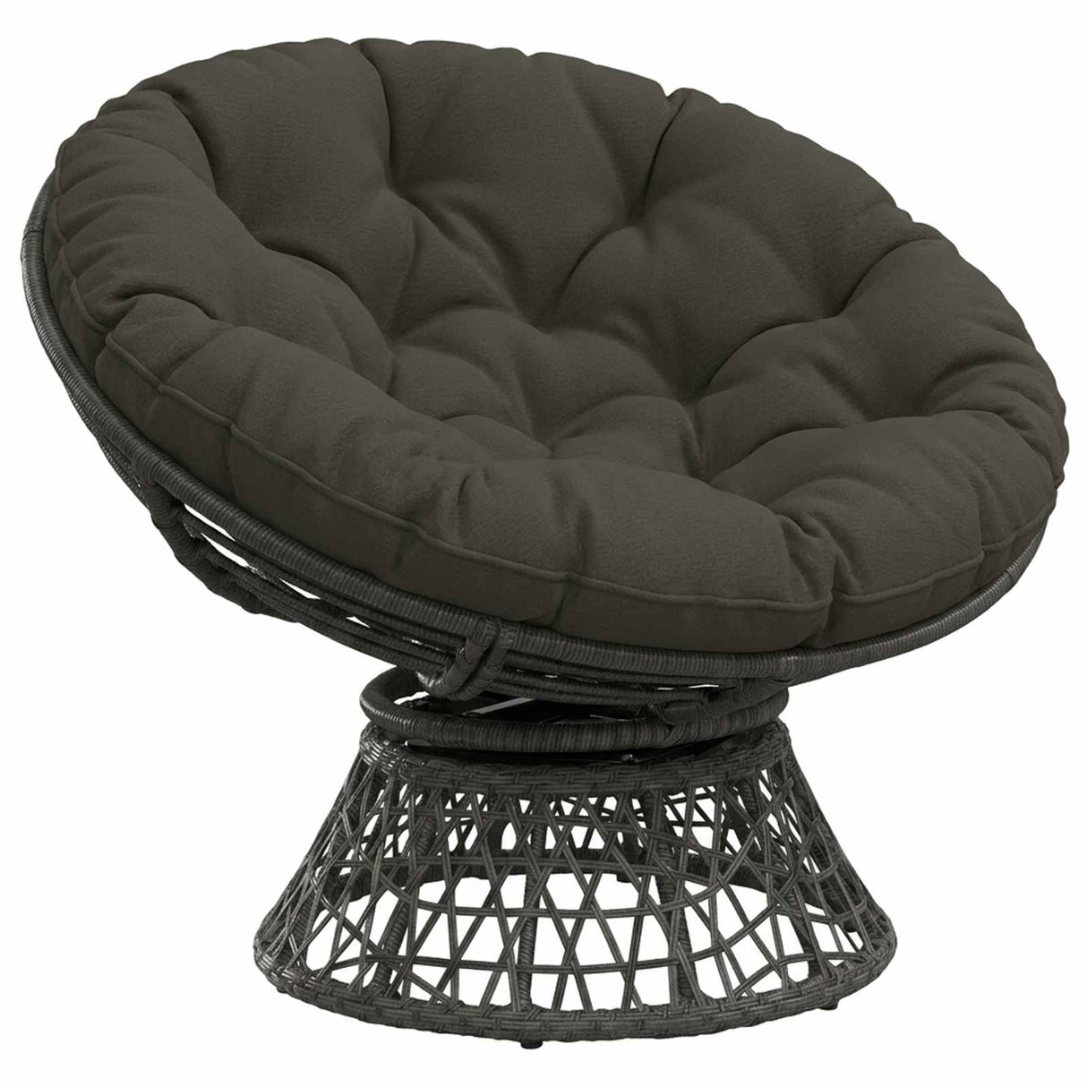vidaXL Hangstoel Kussen VIANEN 100% Polyester Antraciet Ø 80 x 12 cm