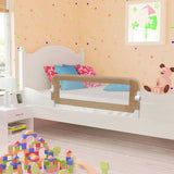 vidaXL Toddler Bed Rail 102x42 cm Polyester Taupe