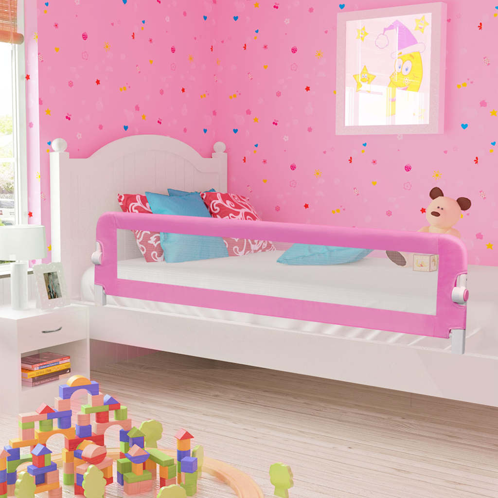vidaXL Toddler Bed Rail 102x42 cm Polyester Taupe