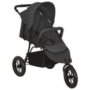 vidaXL Kinderwagen staal lichtgrijs