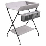 vidaXL Changing Table Iron Light Grey