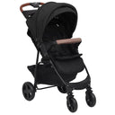 vidaXL Kinderwagen 2-in-1 staal lichtgrijs