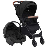 vidaXL 2-in-1 Steel Stroller Light Grey