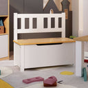 vidaXL Kinderopbergbankje 60x30x55 cm MDF wit en grijs