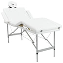 Massagetafel inklapbaar met aluminium frame (vier delen / blauw)
