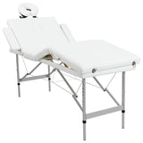 Massagetafel inklapbaar met aluminium frame (vier delen / blauw)
