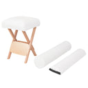 vidaXL Massagekruk avec 12 cm de large et 2 traversins avec coussinet blanc