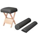 vidaXL Massagekruk avec 12 cm de large et 2 traversins avec coussinet blanc