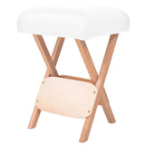 vidaXL Massage Stool with 12 cm Thick Seat Foldable White