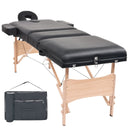 vidaXL Massagetafel inklapbaar 3 zones 10 cm dik wit