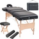 vidaXL Table de massage et ensemble de tapisserie en papier 3 zones 10 cm blanc