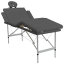 Massagetafel inklapbaar met aluminium frame (vier delen / blauw)