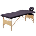 vidaXL Massagetafel inklapbaar 2 zones hout roze