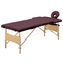 vidaXL Massagetafel inklapbaar 2 zones hout roze