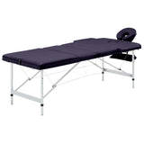 vidaXL Foldable Massage Table 3 Zones Aluminum Pink