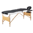 vidaXL Massagetafel inklapbaar 3 zones hout roze