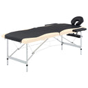 vidaXL Massagetafel inklapbaar 2 zones aluminum roze