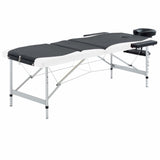 vidaXL Foldable Massage Table 3 Zones Aluminum Pink